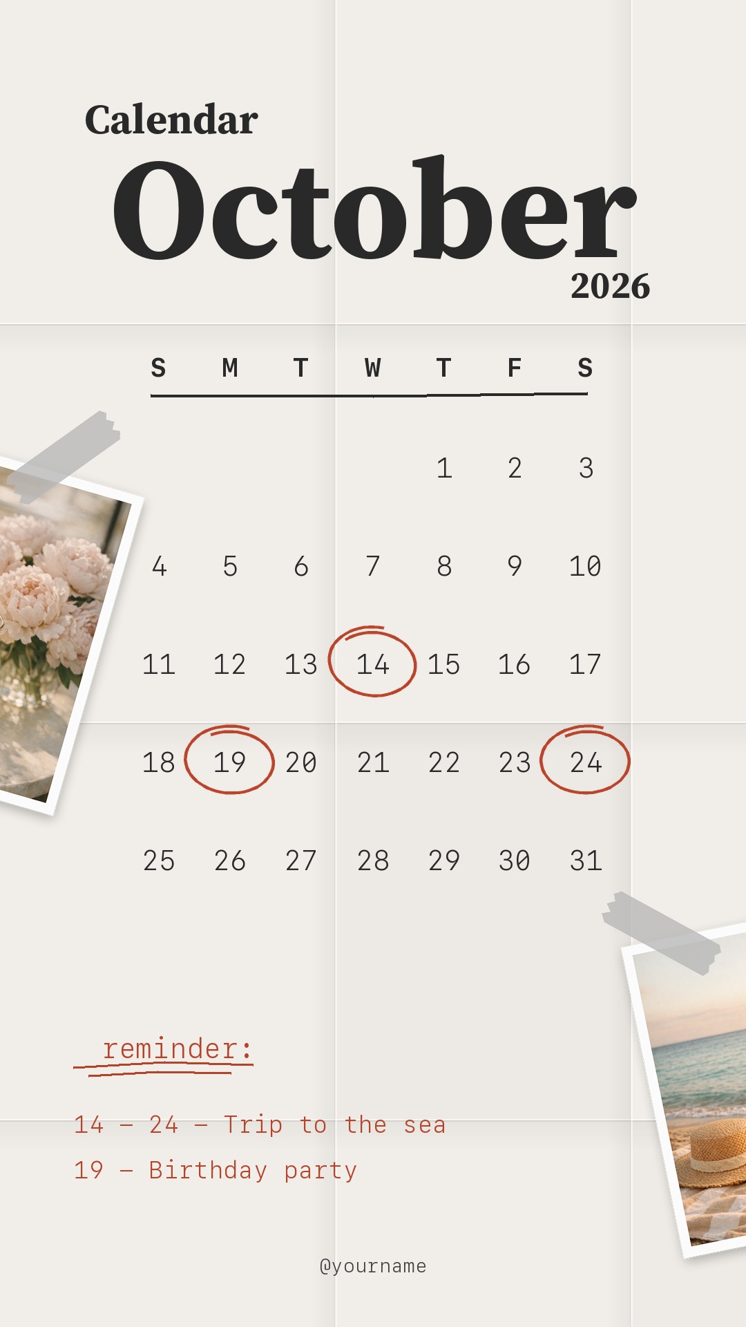 Calendar poster