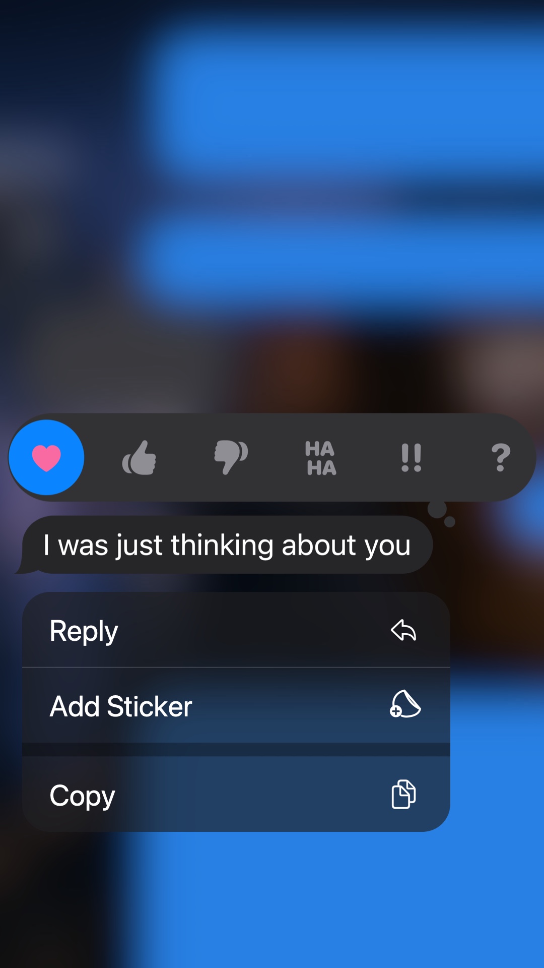 iMessage reactions
