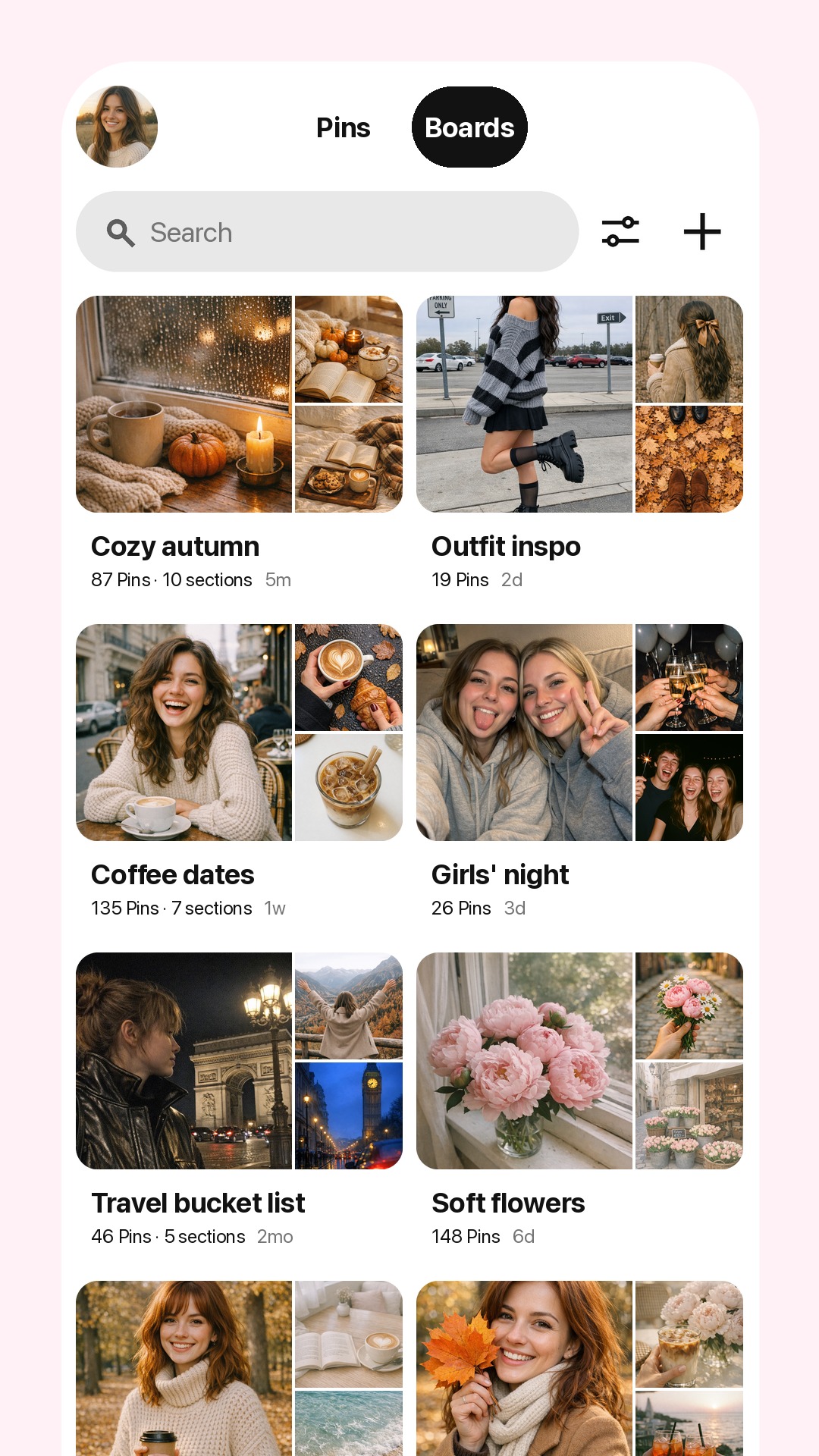 Pinterest boards